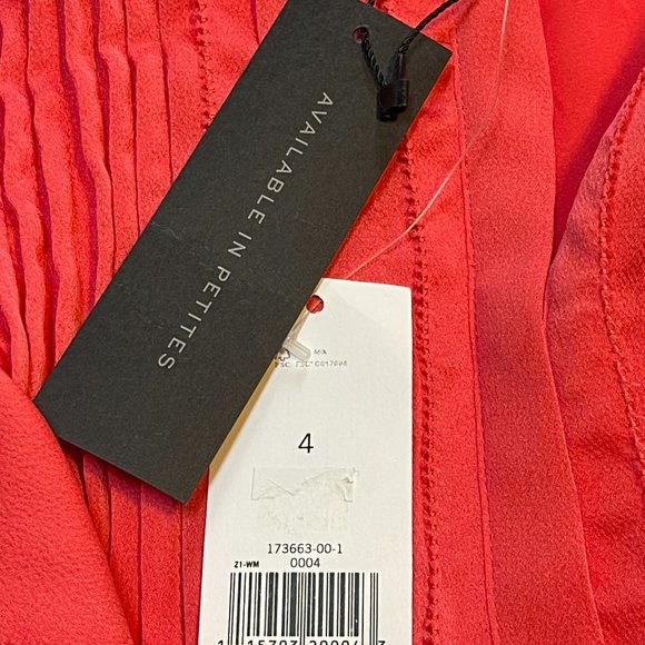 NWT Women's Banana Republic Coral Ruffle Flutter Sleeve Dress 4 MSRP $128 - Picture 6 of 7